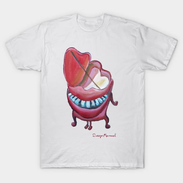 Big mouth piano T-Shirt by diegomanuel